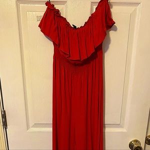 Red Strapless Jumper